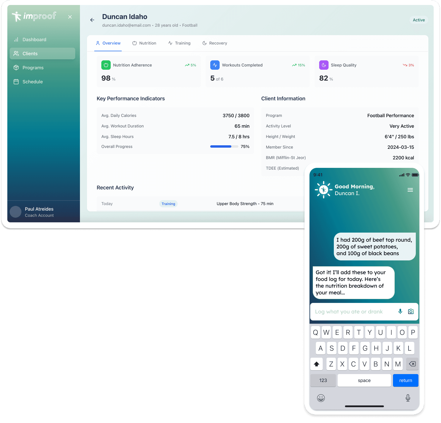Improof Desktop and Mobile App